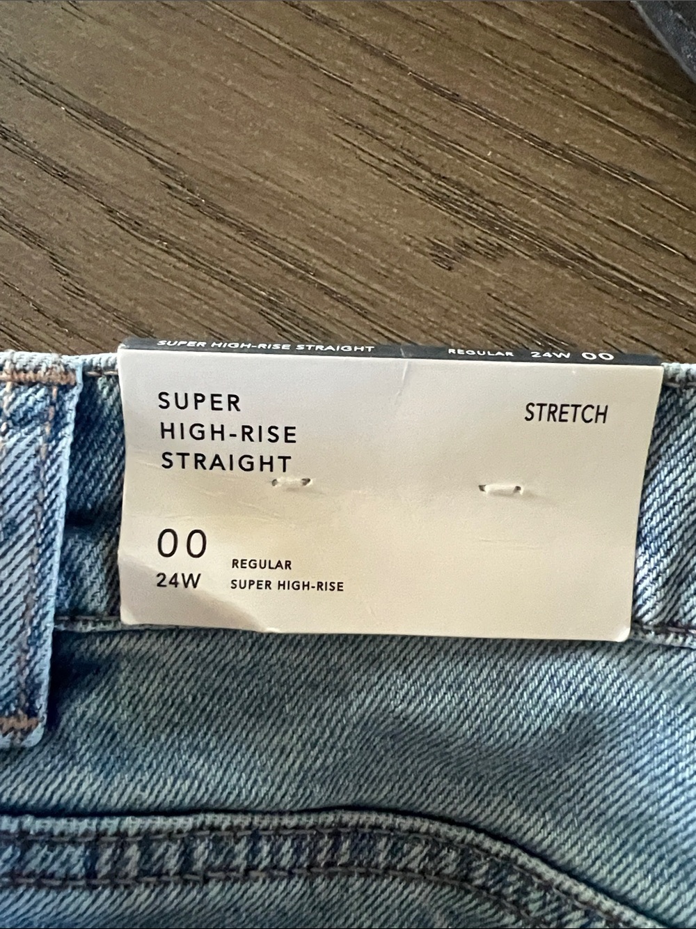 American Eagle Super High Rise Straight Jeans Size 00 New With Tags - Picture 3 of 5